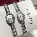 Copy Cartier Baignoire 1920 Iced Out Stainless Steel Watches